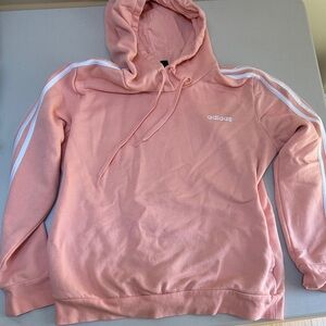 Adidas Blush Hoodie with White Accents